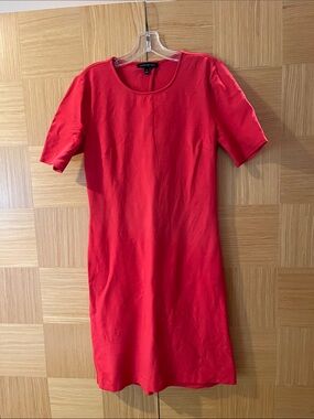 Banana Republic Bright Red Short-Sleeve Dress